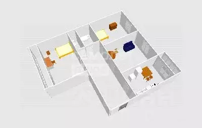 3-к кв. Ульяновская область, Ульяновск Хрустальная ул., 62 (64.9 м) - Фото 2