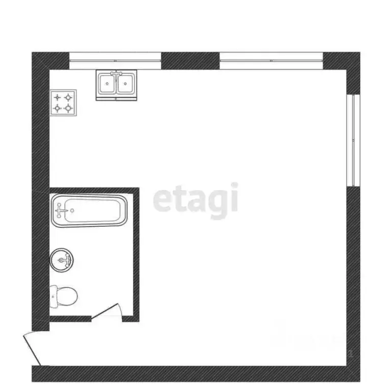 1-к кв. Костромская область, Костромской район, Минское с/пос, с. ... - Фото 2