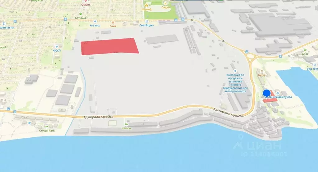 Участок в Ростовская область, Таганрог ул. Ткаченко, 54 (31690.0 сот.) - Фото 0