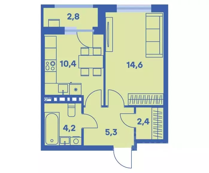 1-к кв. Пермский край, Пермь ул. Карпинского, 115 (38.3 м) - Фото 1