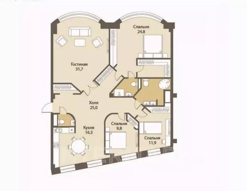 4-к кв. Москва 3-й Донской проезд, 1 (160.0 м) - Фото 1