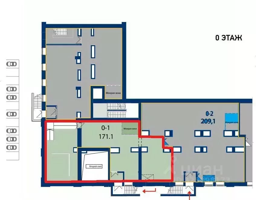 Помещение свободного назначения в Москва Ленинградский просп., 47С2 ... - Фото 2