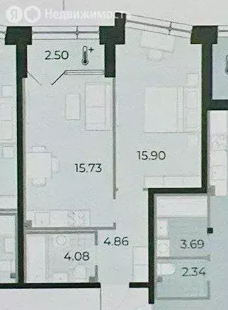 1-комнатная квартира: Санкт-Петербург, набережная Миклухо-Маклая, 3к1 ... - Фото 1
