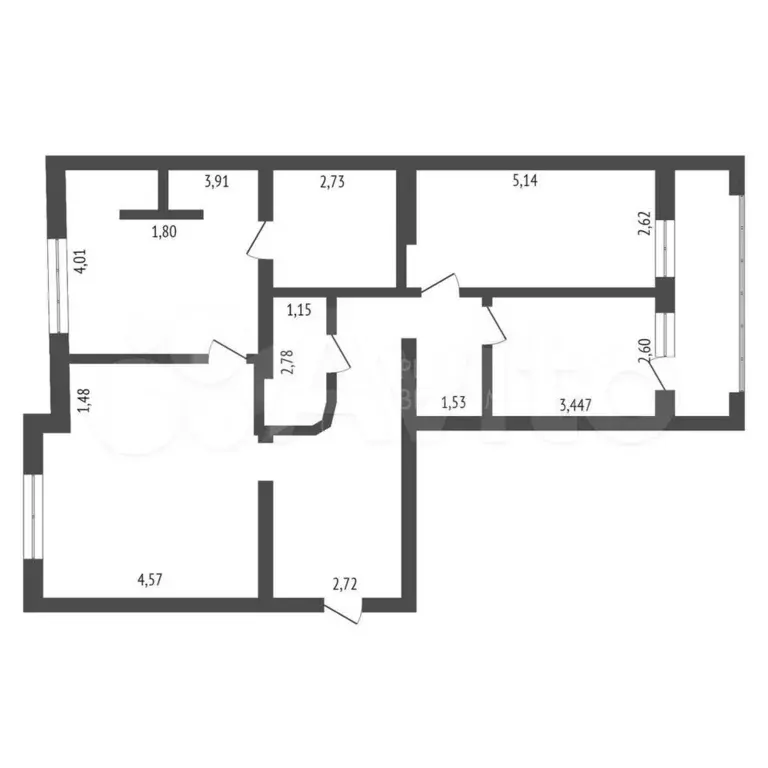 3-к. квартира, 87,4 м, 8/10 эт. - Фото 0