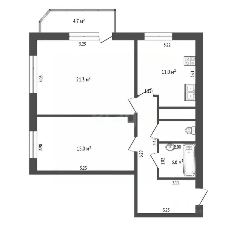 2-к кв. Тюменская область, Тюмень Войновка мкр, ул. Энергостроителей, ... - Фото 2