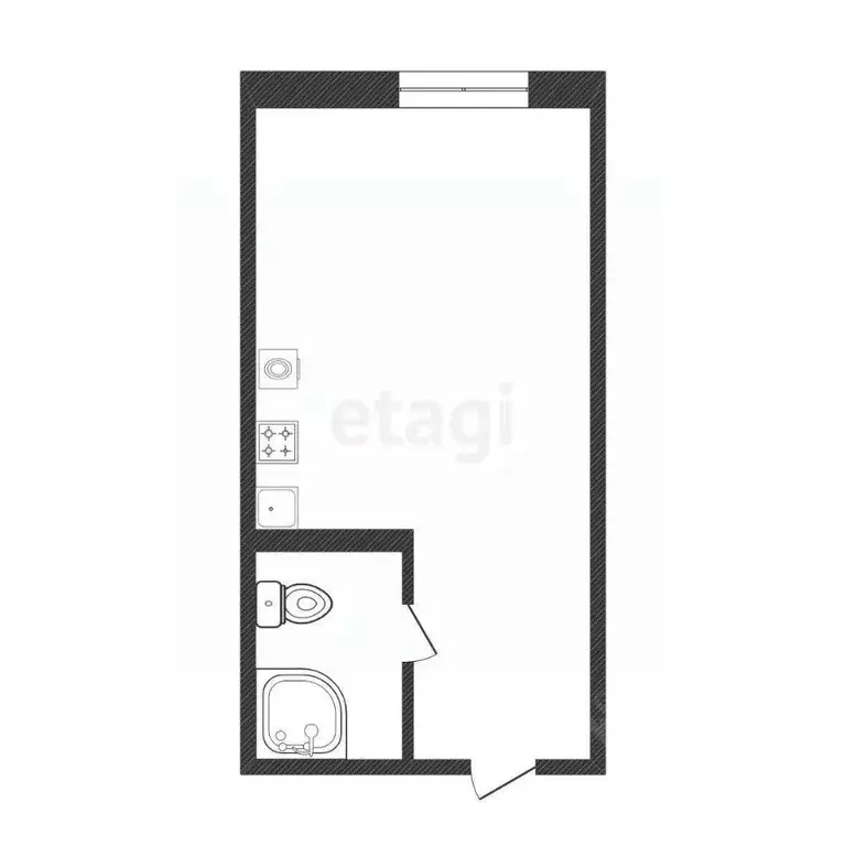 Студия Иркутская область, Иркутск Сибирская ул., 27 (20.0 м) - Фото 1