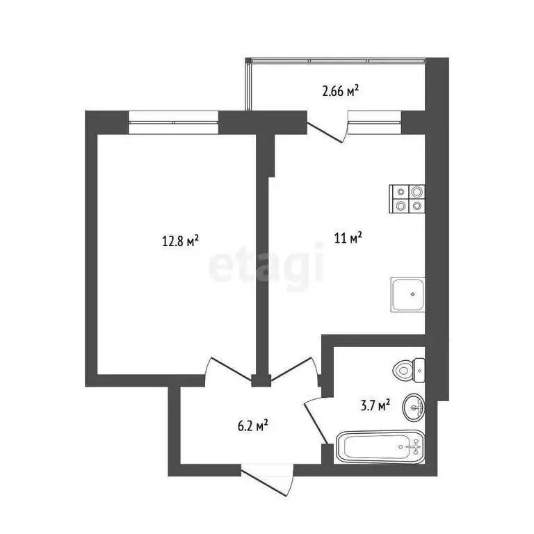 1-комнатная квартира: Мурино, Охтинская аллея, 16 (34.3 м) - Фото 0