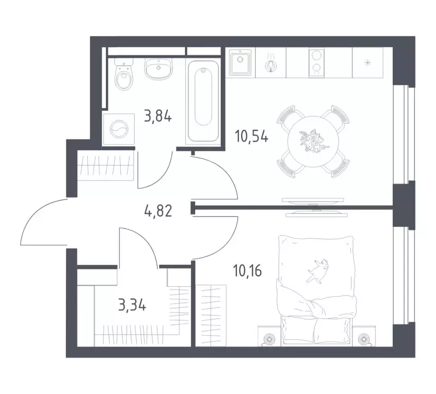 1-комнатная квартира: Ленинский городской округ, ЖК Новое Видное, 17 ... - Фото 1