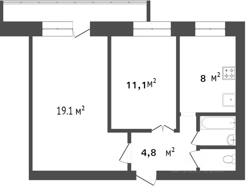 2-к кв. Красноярский край, Красноярск Свердловская ул., 11 (48.0 м) - Фото 1