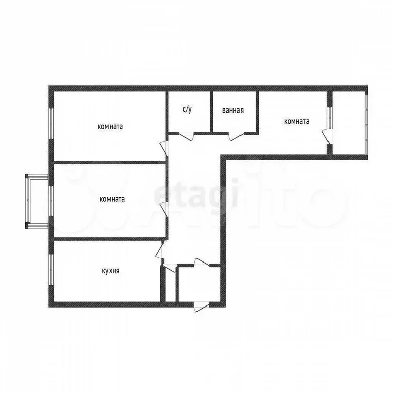 3-к. квартира, 65,7 м, 4/9 эт. - Фото 0