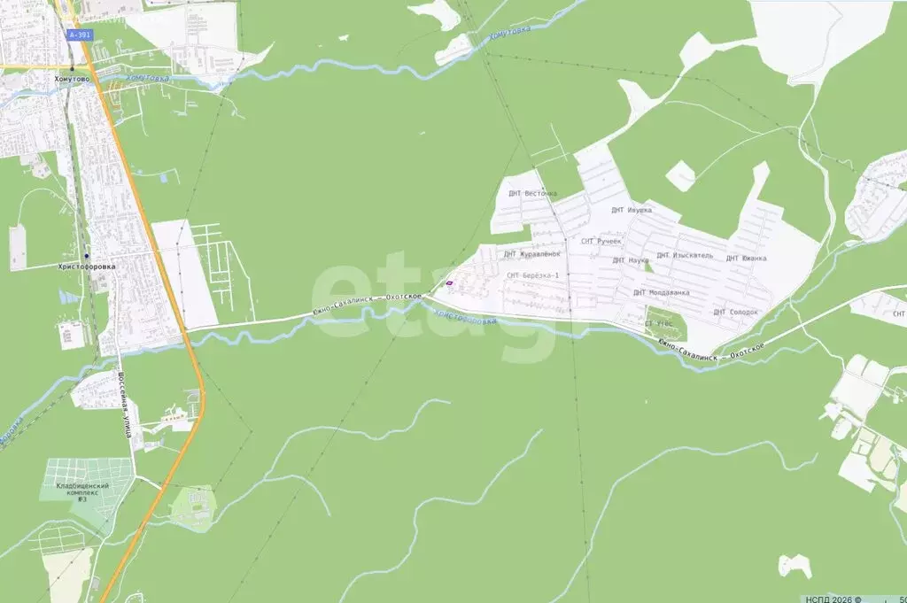 Участок в Южно-Сахалинск, ДНТ Ручеёк (9.57 м) - Фото 1