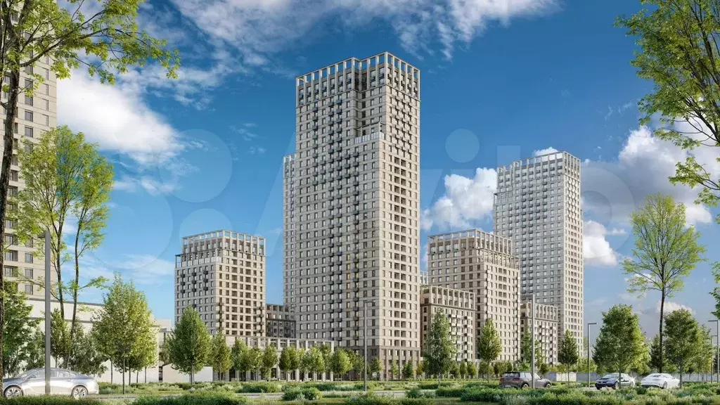 2-к. квартира, 63,3 м, 2/24 эт. - Фото 1