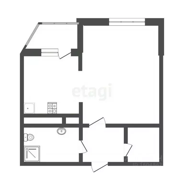 1-к кв. Московская область, Дмитров ул. Спасская, 14 (42.9 м) - Фото 1