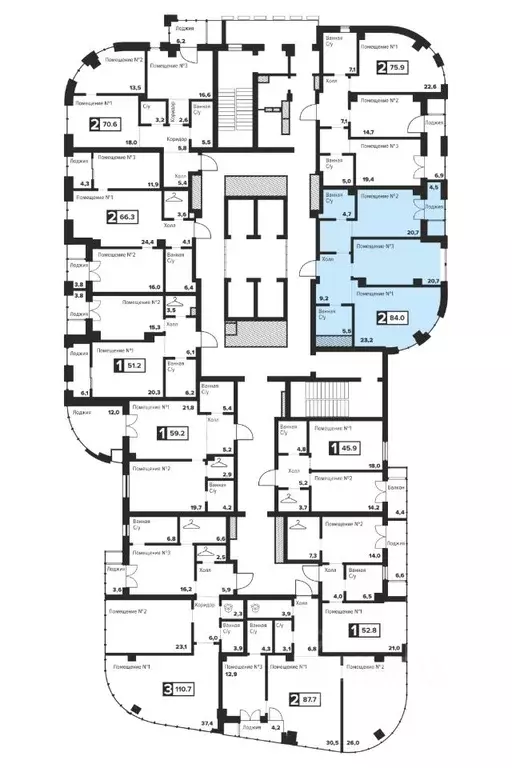 2-к кв. Челябинская область, Челябинск ул. Труда, 157А (84.0 м) - Фото 1