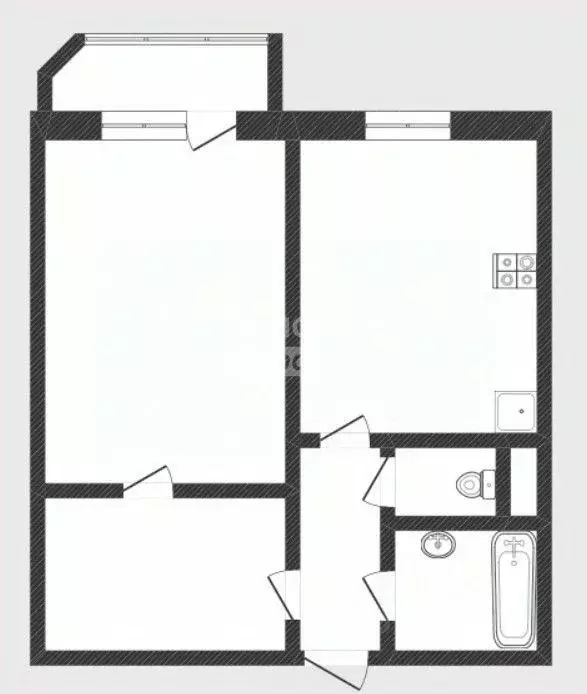 1-к кв. Тюменская область, Тюмень Широтная ул., 136к7 (37.0 м) - Фото 1