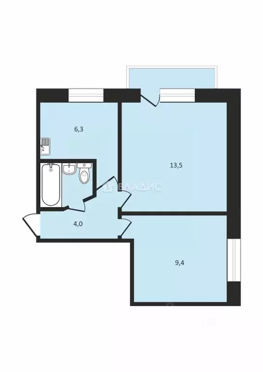 2-к кв. Владимирская область, Ковров Московская ул., 9 (36.7 м) - Фото 1