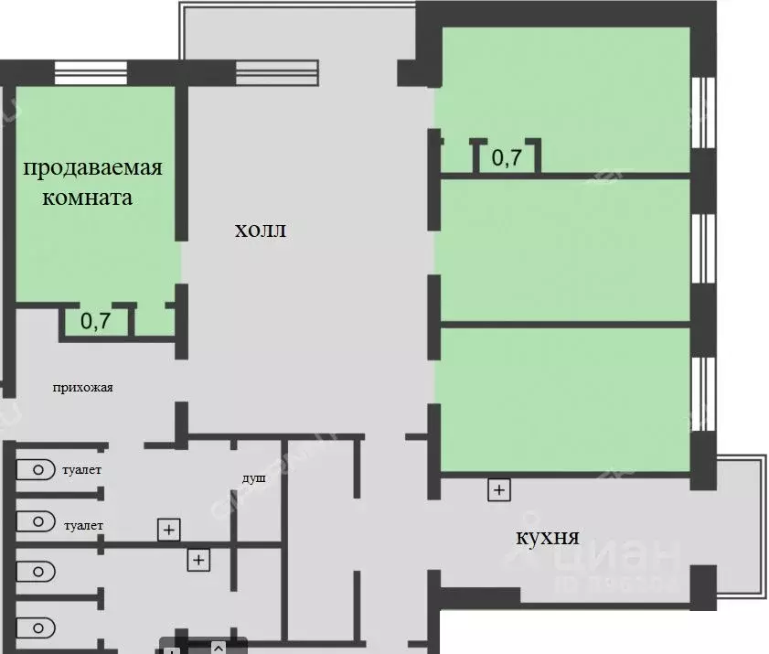 Комната Нижегородская область, Нижний Новгород ул. Страж Революции, 3 ... - Фото 2