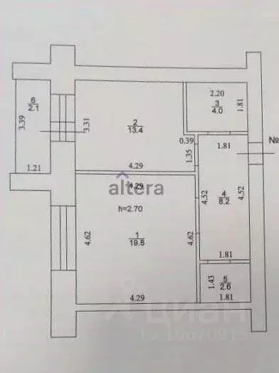 1-к кв. Татарстан, Казань ул. Натана Рахлина, 3 (50.1 м) - Фото 2