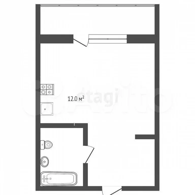 Квартира-студия, 18,5 м, 6/15 эт. - Фото 0
