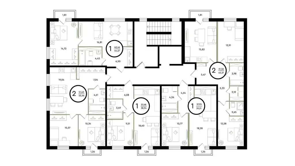 2-комнатная квартира: Тюмень, улица Александра Звягина, 3 (52.66 м) - Фото 1
