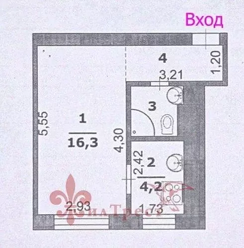1-к кв. Белгородская область, Белгород Гражданский просп., 19А (30.0 ... - Фото 2