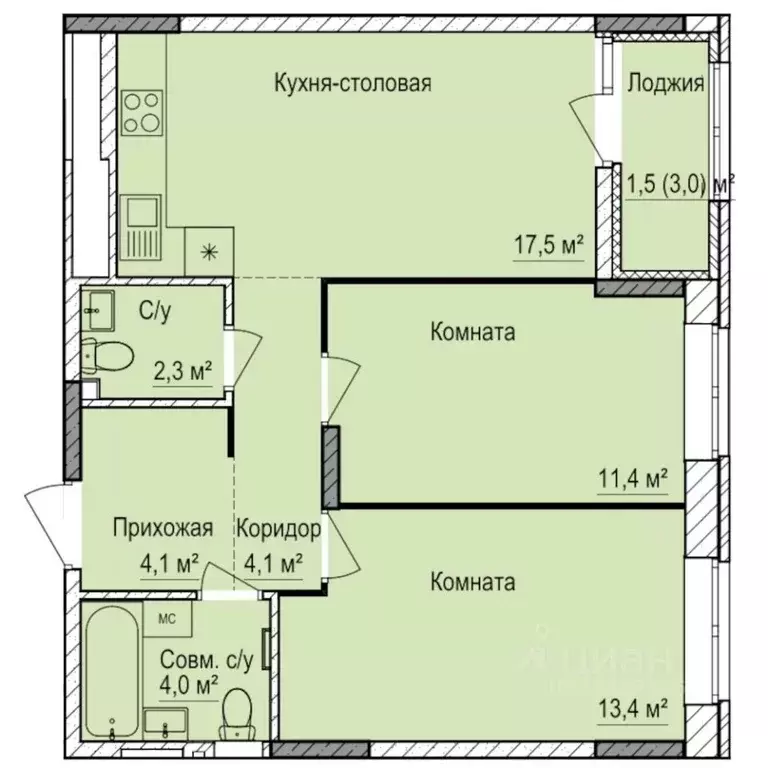 2-к кв. Удмуртия, Ижевск Буммаш жилрайон, Покровский жилой комплекс ... - Фото 1