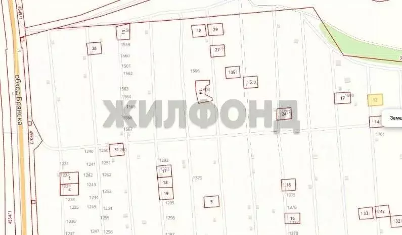 Участок в Брянская область, Брянский район, Добрунское с/пос, Добрунь ... - Фото 1