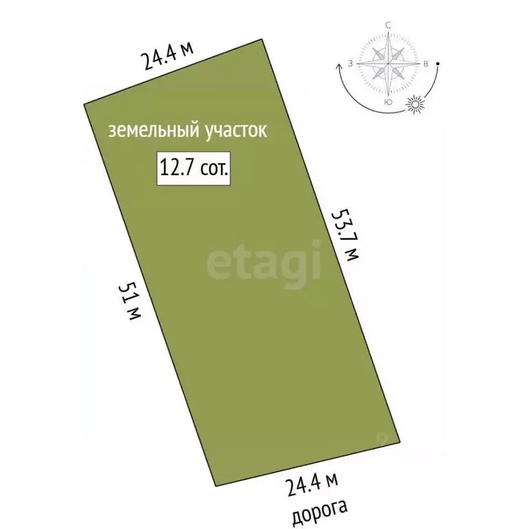 Участок в Мордовия, Лямбирский район, с. Берсеневка  (12.7 сот.) - Фото 0