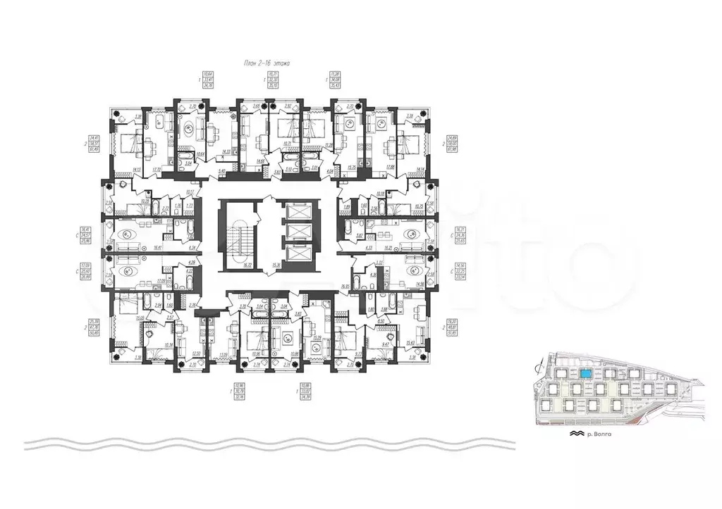 Квартира-студия, 26,9 м, 7/17 эт. - Фото 1