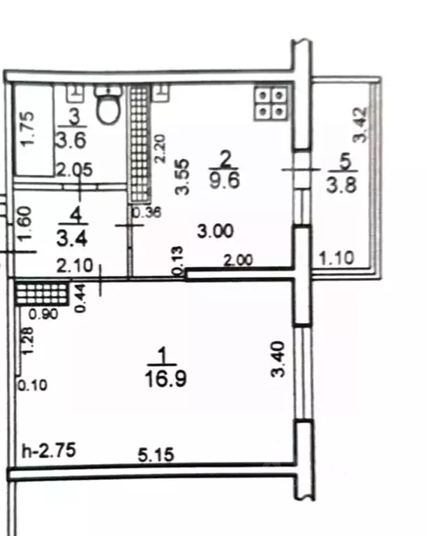 1-к кв. Краснодарский край, Новороссийск ул. Бориса Пупко, 3 (34.0 м) - Фото 2