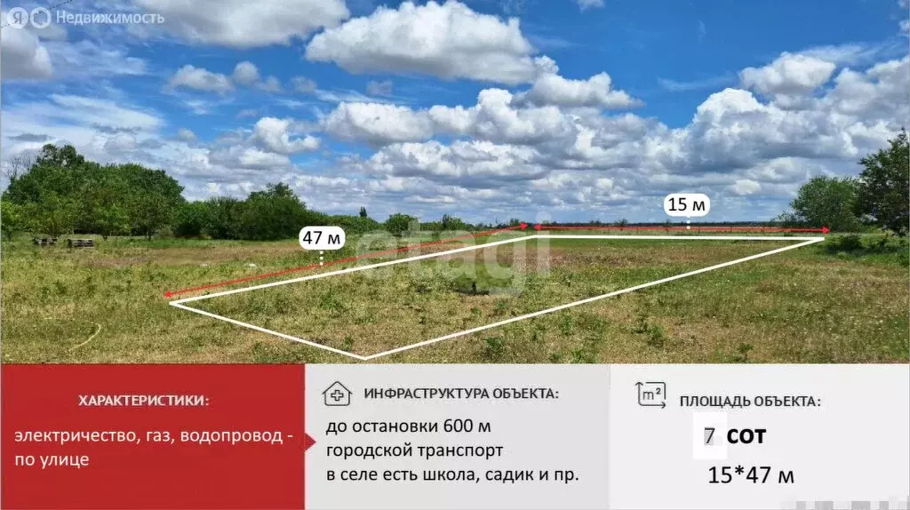 Участок в село Укромное, Восточная улица (7 м) - Фото 0