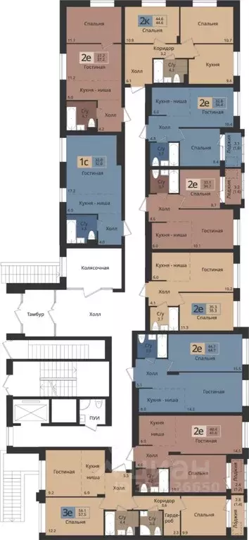 3-к кв. Пермский край, Пермь ул. Оборонщиков, 6 (57.5 м) - Фото 2