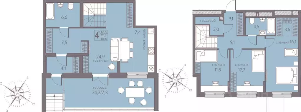 Студия Пермский край, Пермь ул. Серебристая, 7 (118.6 м) - Фото 1