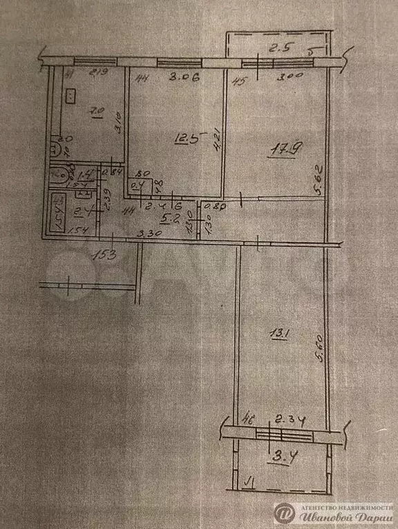 3-к. квартира, 59,5 м, 8/9 эт. - Фото 0