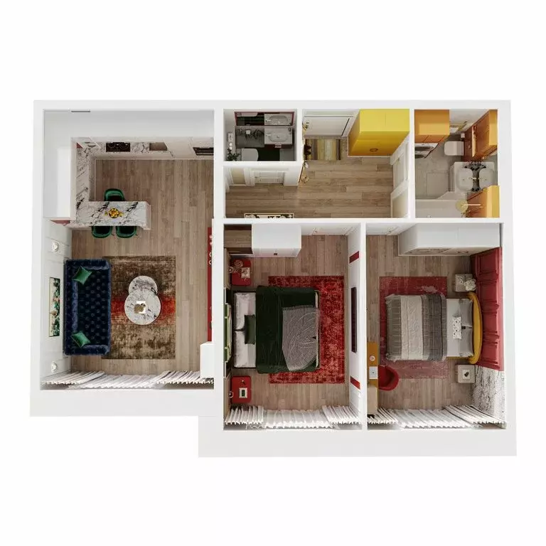 3-комнатная квартира: Маркова, квартал Стрижи, 16 (66.6 м) - Фото 2