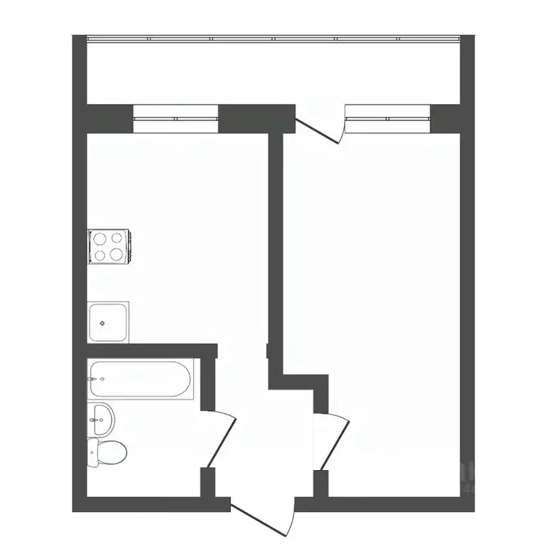 1-к кв. Тюменская область, Тюмень Депутатская ул., 110 (37.8 м) - Фото 2
