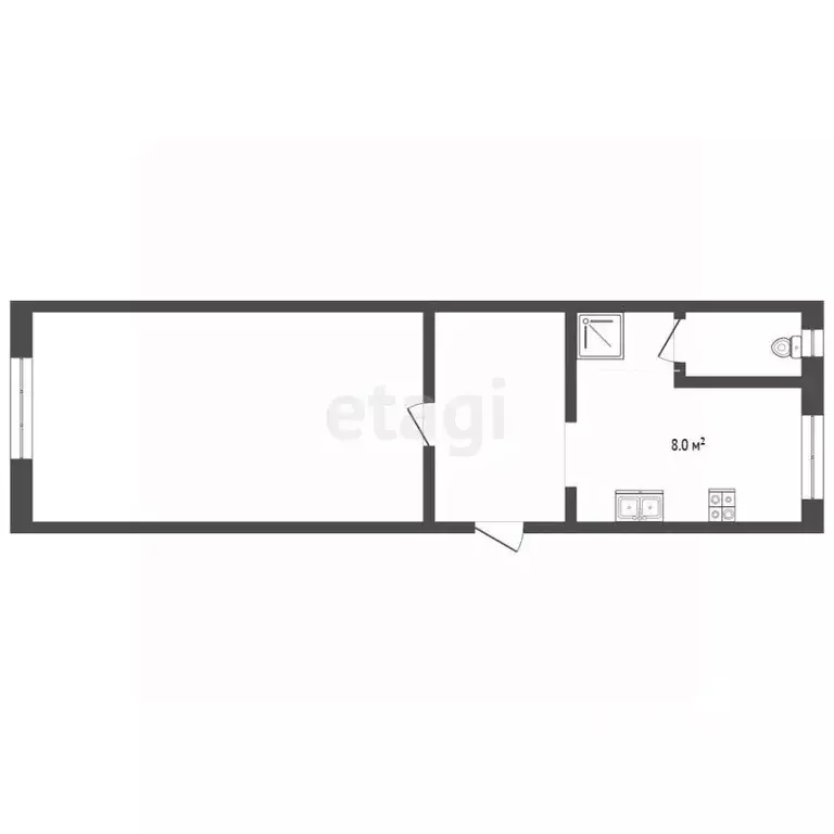 1-к кв. Костромская область, Буй ул. Пролетариата, 27А (30.9 м) - Фото 2