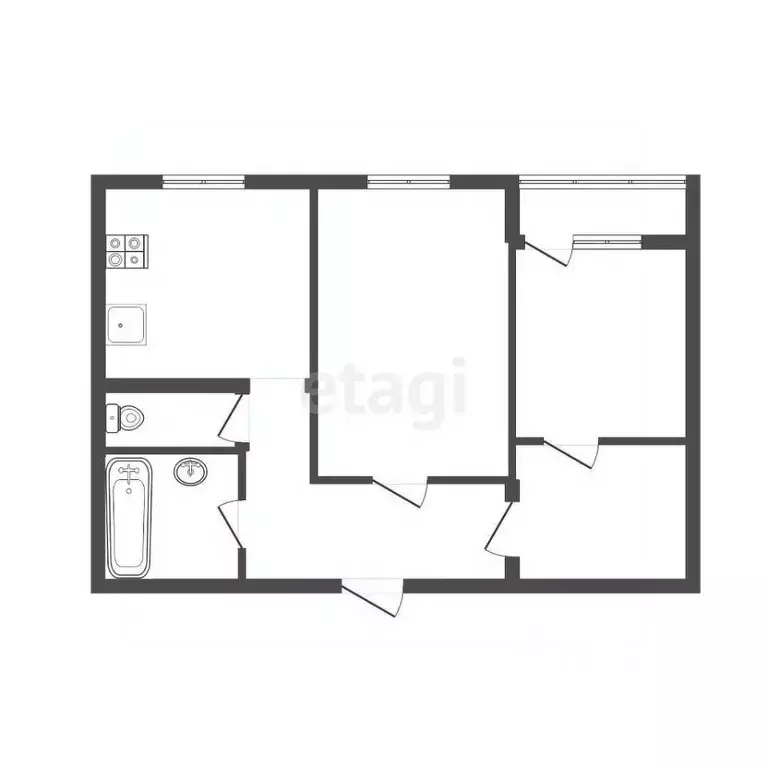 2-к кв. Тульская область, Тула ул. Пряничная, 5 (61.3 м) - Фото 2
