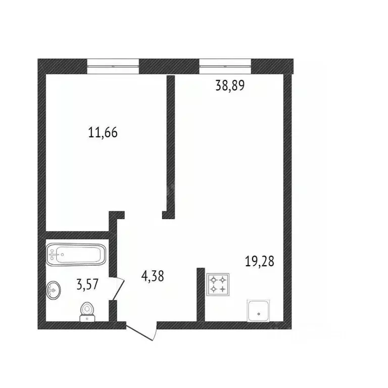 1-к кв. Белгородская область, Белгородский район, Дубовское с/пос, с. ... - Фото 2