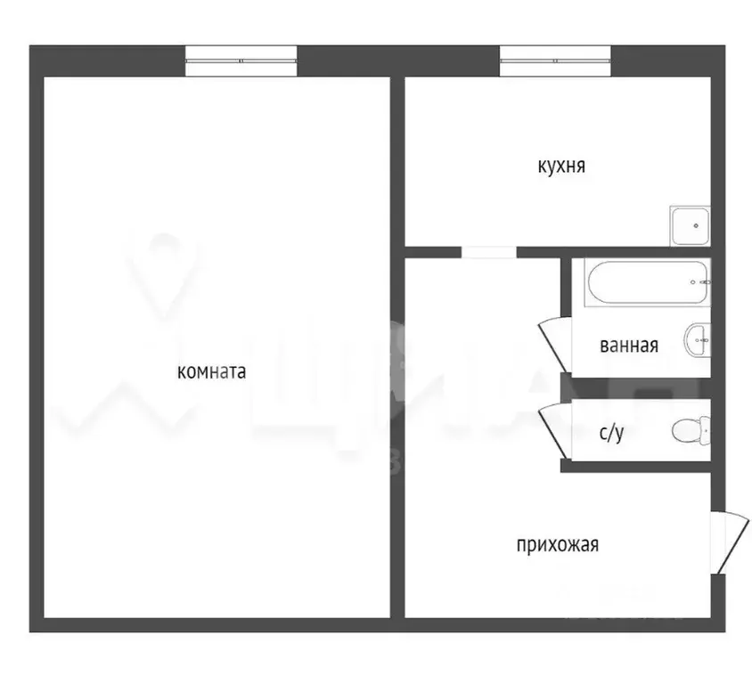 1-к кв. Омская область, Омск ул. Попова, 5 (32.1 м) - Фото 1