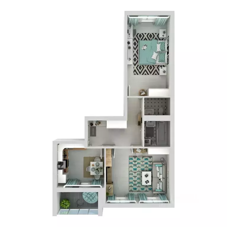 2-к кв. Калужская область, Калуга ул. Изумрудная, 6к1 (59.4 м) - Фото 2