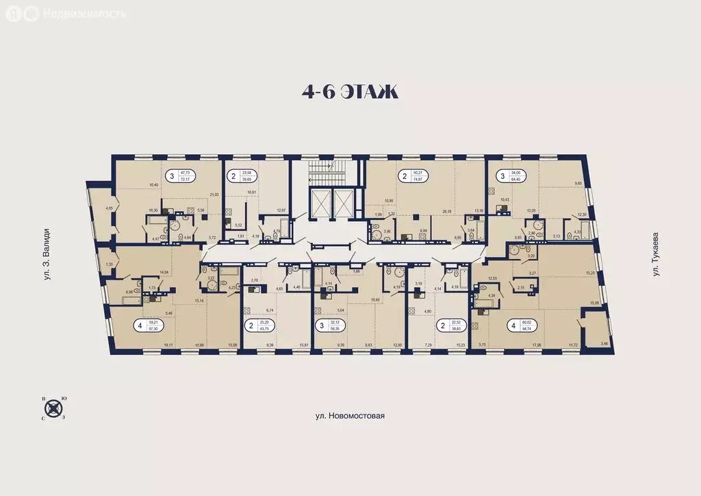 2-комнатная квартира: Уфа, Новомостовая улица, 4А (39.68 м) - Фото 1