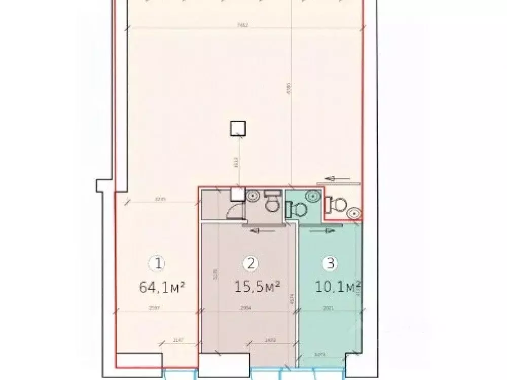 Торговая площадь в Москва Ленинградский просп., 62 (64 м) - Фото 2