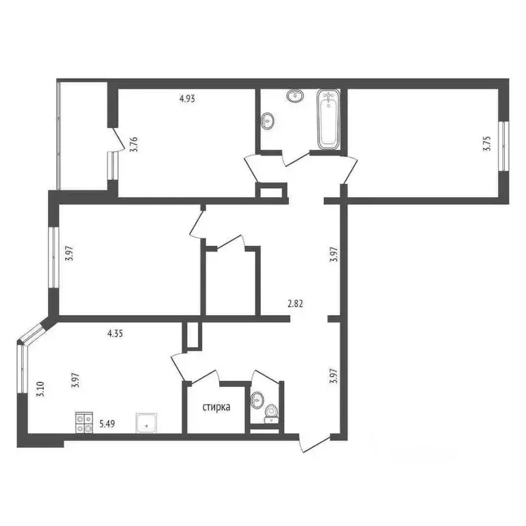 3-к кв. Москва Челобитьевское ш., 12к2 (76.1 м) - Фото 1