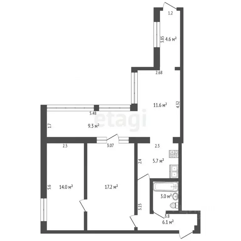 2-к кв. Крым, Ялта ул. Весенняя, 10 (71.5 м) - Фото 1