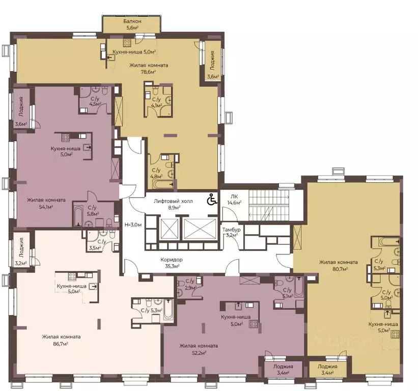 1-к кв. Нижегородская область, Нижний Новгород ул. Максима Горького, ... - Фото 2