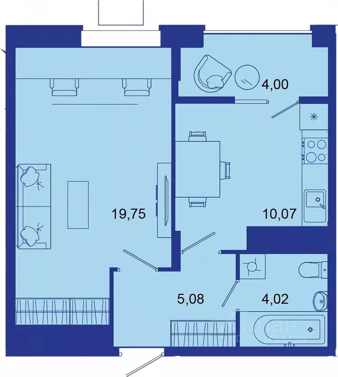 1-к кв. Брянская область, Брянск Советская ул., 124 (43.1 м) - Фото 1