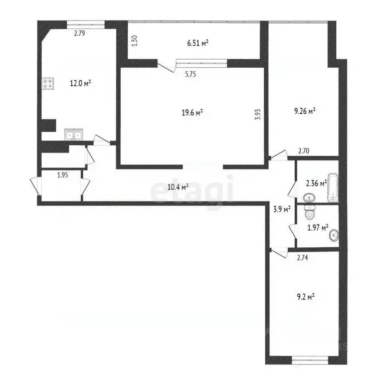 3-к кв. Нижегородская область, Нижний Новгород Студенческая ул., 12 ... - Фото 2