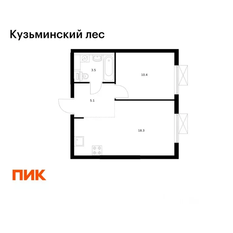 1-к кв. Московская область, Котельники Белая Дача мкр, 29 (37.3 м) - Фото 1