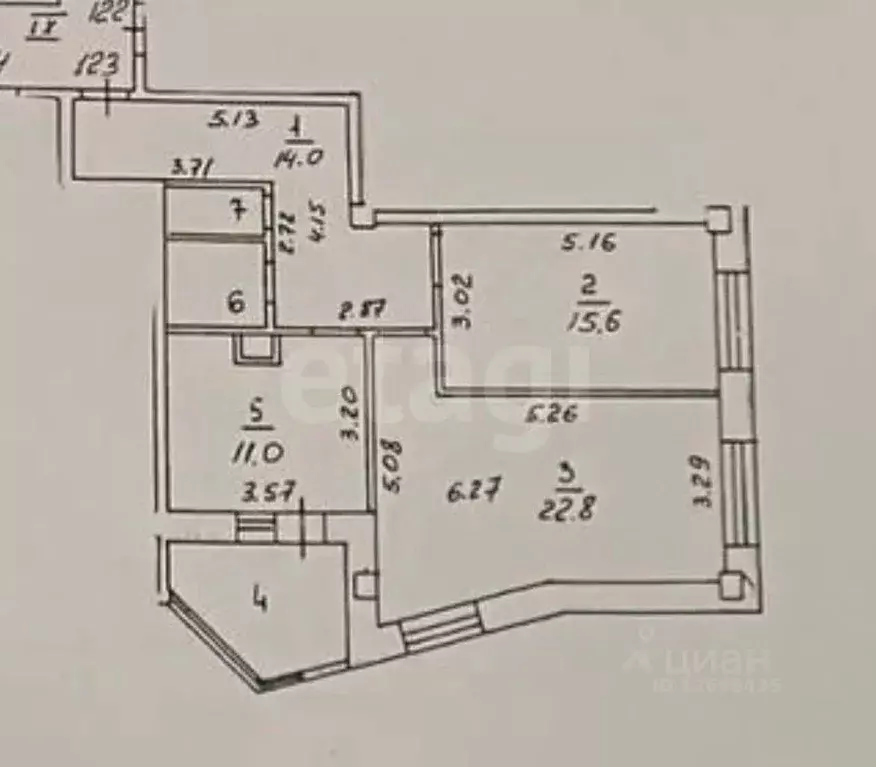 2-к кв. Московская область, Одинцово ул. Маршала Толубко, 3к2 (67.8 м) - Фото 2